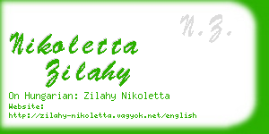 nikoletta zilahy business card